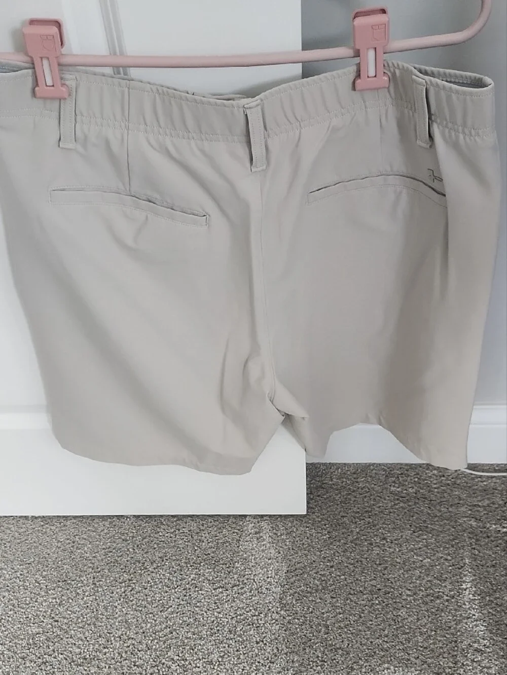 Under Armour Light Beige Flat Front Performance Shorts